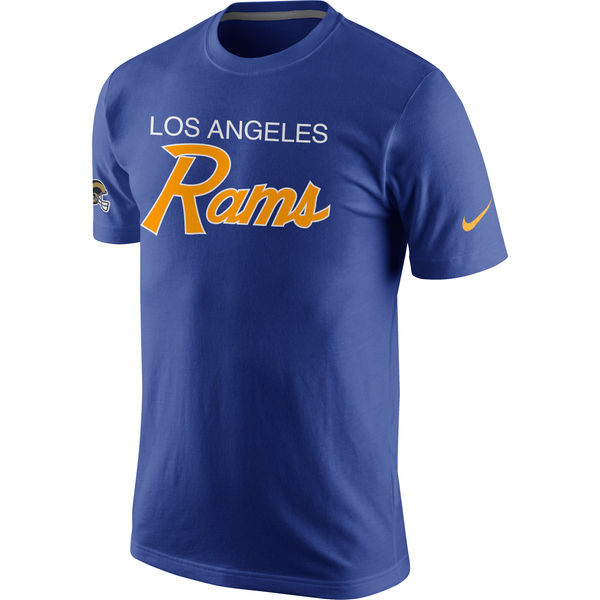 Men NFL Los Angeles Rams Nike Script TShirt  Royal->los angeles rams->NFL Jersey